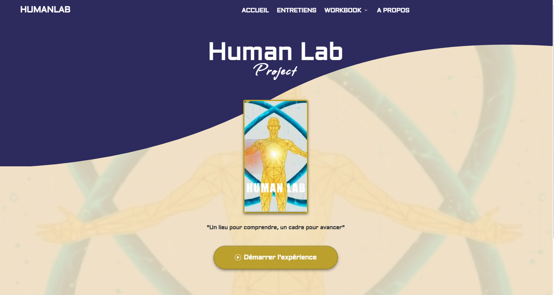 Page d'accueil HumanLab Project