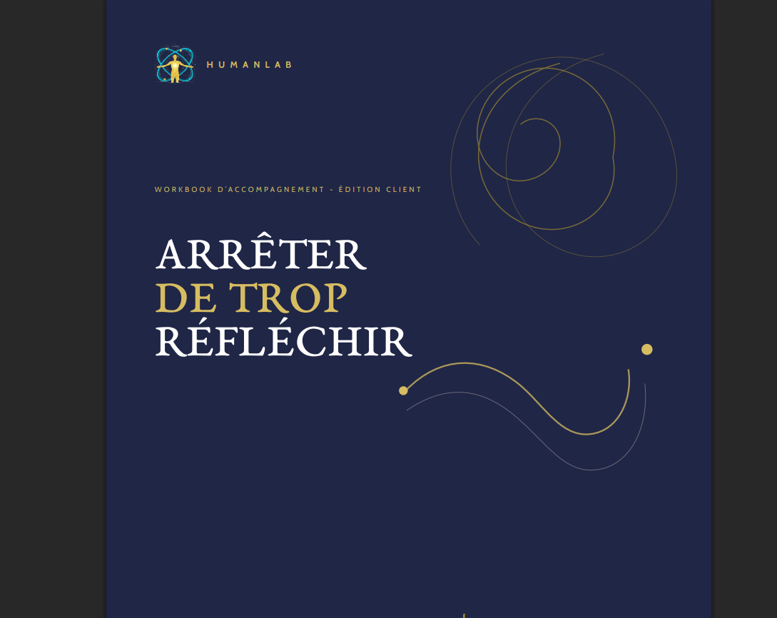 Couverture du workbook HumanLab Arrêter de trop réfléchir